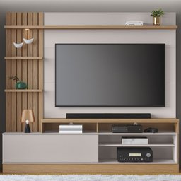 Estante Home para Tv 65 Polegadas Maceio Freijo Off White Clb - 2