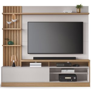 Estante Home para Tv 65 Polegadas Maceio Freijo Off White Clb