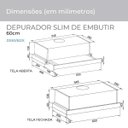 Ver imagem 2 de Depurador de Ar Suggar Slim De62ix de Embutir 60cm 220v Inox