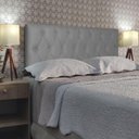 Ver imagem 2 de Cabeceira Capitonê Cama Box Estofada Luxo Linho Rbl:queen Painel/cinza