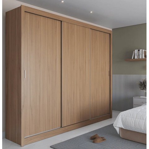 Guarda Roupas Mdf Portas Correr Gavetas Porta Jóia Montclair