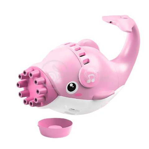 Kit 1 Golfinho Bolha Sabão Criança Infantil+ 3 Pilha Rosa 4