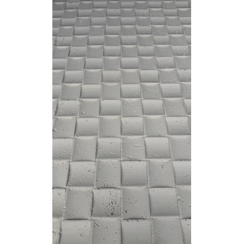 Painel Lamina Flexível Mosaico Romano Travertino Concave Bege