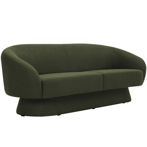 Sofá Sala de Estar 03 Lugares 180cm Liz Linho Verde - Nexta Casa