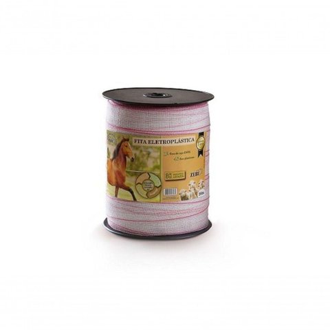 Fita Eletroplastica 38mm 200m Zebu Cerca Eletrica Rural Equinos Ovinos