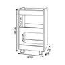 Carrinho Auxiliar Manicure Porta Esmaltes com Rodízio Branco - 4