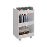Carrinho Auxiliar Manicure Porta Esmaltes com Rodízio Branco - 1