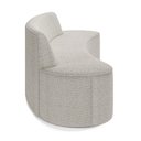 Ver imagem 5 de Sofá 4 Lugares Curvo Sala de Estar Living Cancún D02 Bouclê Creme 230 cm B-54 - Lyam Decor
