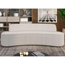 Ver imagem 2 de Sofá 4 Lugares Curvo Sala de Estar Living Cancún D02 Bouclê Creme 230 cm B-54 - Lyam Decor