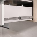 Ver imagem 4 de Conjunto Gabinete Banheiro Prisma 60cm - Gabinete + Cuba + Espelheira - com Vidro Madeirado Branco