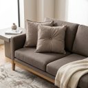 Ver imagem 2 de Kit 2 Almofadas Cheia Boucle Decorativa Moderna Elegante Fibra Siliconada Sala Quarto Poltrona Sofa