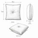 Ver mais imagens de Kit 2 Almofadas Cheia Boucle Decorativa Moderna Elegante Fibra Siliconada Sala Quarto Poltrona Sofa