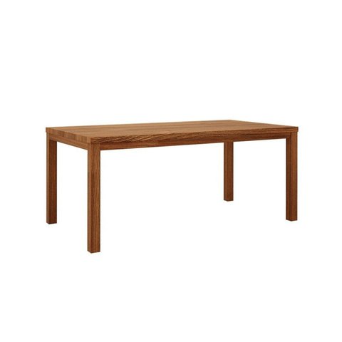 Mesa de Jantar Retangular 100% Madeira Maciça Nature Marrom/Rústico Escuro