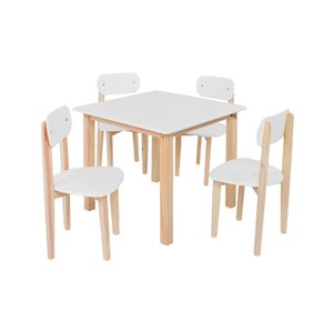 Kit Colore Mesa com 4 Cadeiras Infantil:branca