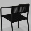 Ver imagem 5 de Poltrona Cadeira de Jardim Jantar Varanda em Alumínio e Corda Náutica Modelo Lavanda Cor Preto