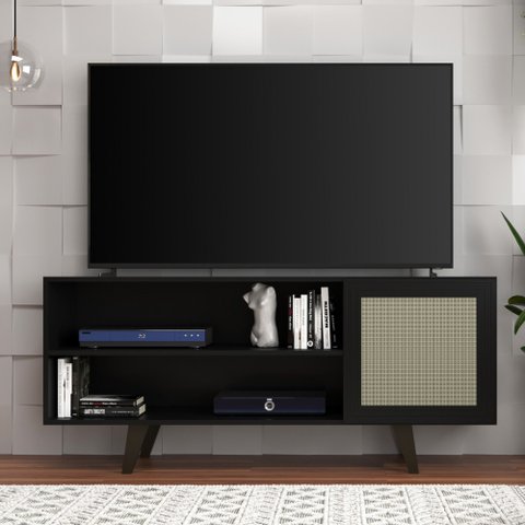 Rack de Tv até 65 Pol. Cuenca com 1 Porta - Preto