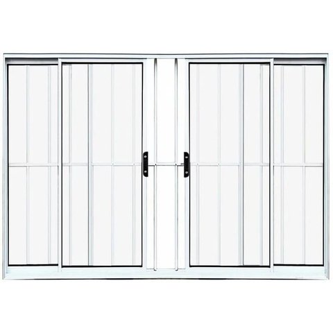 Vitro de Aluminio 4 Folhas com Grade Linha Leve:1,00 X 1,20/branco