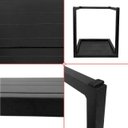 Ver imagem 6 de Kit 2 Mesa de Centro Quadrada Orion Alumínio Ripado Preto para Area Externa de Piscina - Arkell