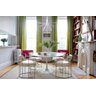 Mesa de Jantar Saarinen Tulipa Redonda - 120 Cm - Laca Acetinada Branca com Vidro - 4