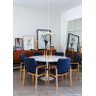 Mesa de Jantar Saarinen Tulipa Redonda - 120 Cm - Laca Acetinada Branca com Vidro - 5