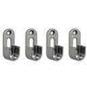 Ver imagem 1 de 4 Suporte Cabideiro Tubo Oblongo Oval Armário Guarda Roupa e Closet - Prata