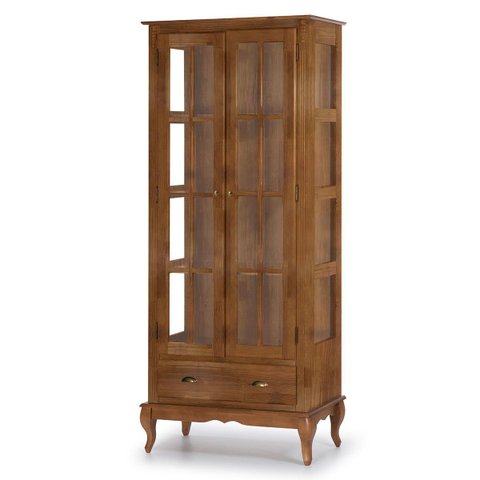 Cristaleira 2 Portas e Laterais em Vidro 3 Prateleiras 1 Gaveta 60808 Hannover - Imbuia Glazer