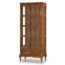 Ver imagem 1 de Cristaleira 2 Portas e Laterais em Vidro 3 Prateleiras 1 Gaveta 60808 Hannover - Imbuia Glazer
