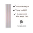 Ver imagem 4 de Painel Ripado Parede Versátil Kit 40 Placas Mdf 45 X 11 Cm:rosa
