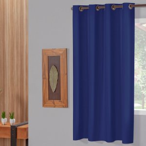 Cortina Blackout 1,10x1,30 Folha Unica Ilhos para Provador Corta Luz Cor Marinho