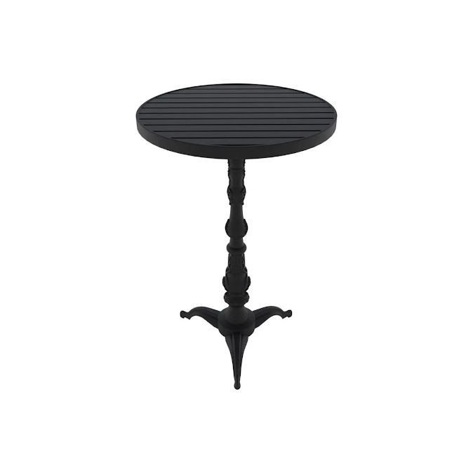 Mesa Bistrô Alta Veroninha com Tampo em Alumínio Preto 106cm