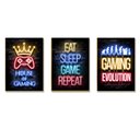Ver imagem 5 de Kit 5 Placas MDF Universo Gamer 28,7x22cm Parede Moderna