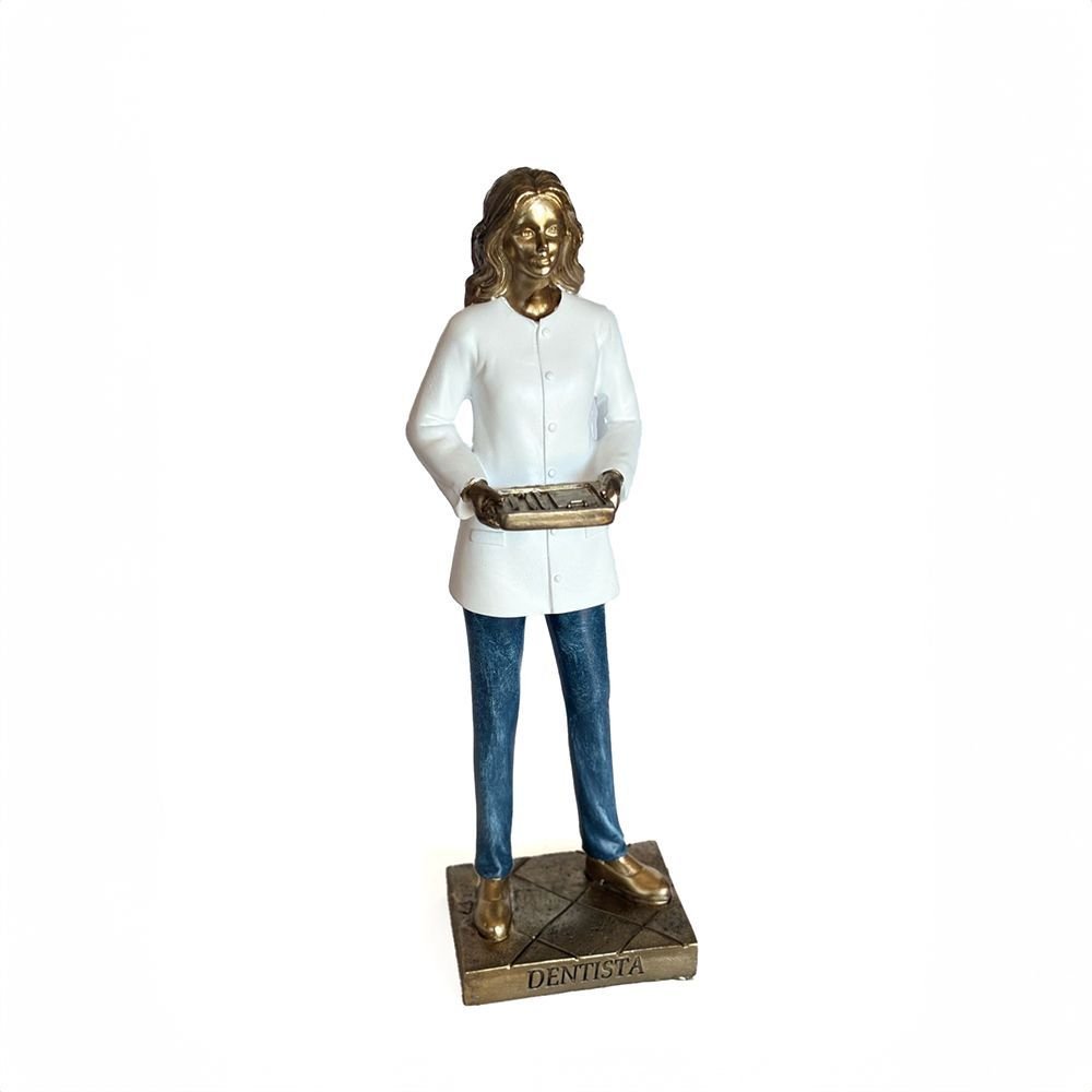 Estatueta Dentista com Bandeja de Materias