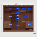 Ver imagem 2 de Guarda Roupa Daymond 8 Portas Ripado 100%MDF D Doro Móveis