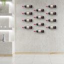 Ver imagem 2 de Suporte para Garrafa de Vinho e Adega Vertical de Parede para Decoração Preto