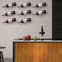 Ver imagem 5 de Suporte para Garrafa de Vinho e Adega Vertical de Parede para Decoração Preto