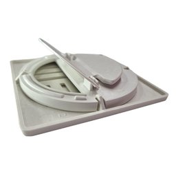 Ralo Anti-dengue Quadrado 10cm Abre Fecha Anti-inseto Branco:branco - 3