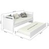 Bicama de Solteiro Bella Babá Branco Framar 100% Mdf Resistente - 9