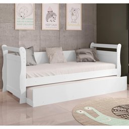 Bicama de Solteiro Bella Babá Branco Framar 100% Mdf Resistente - 3