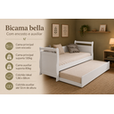 Ver imagem 3 de Bicama Bella Solteiro Branca com Cama Auxiliar Resistente