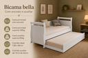 Ver imagem 3 de Bicama Bella Solteiro Branca com Cama Auxiliar Resistente