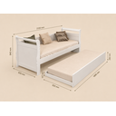 Ver imagem 4 de Bicama Bella Solteiro Branca com Cama Auxiliar Resistente