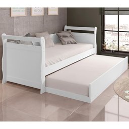 Bicama de Solteiro Bella Babá Branco Framar 100% Mdf Resistente - 4