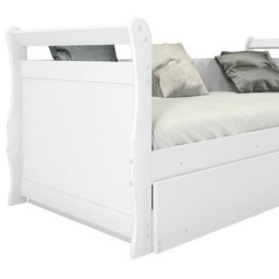 Bicama de Solteiro Bella Babá Branco Framar 100% Mdf Resistente - 7