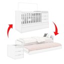 Ver imagem 3 de Quarto Infantil 6 Portas Americano com Berço Multifuncional Cleo Branco Fosco - Henn