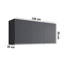 Ver imagem 3 de Armário Cozinha Aéreo 120cm 3 Portas Leticia A01 - D’Rossi