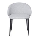 Ver imagem 4 de Cadeira P/ Mesa Jantar Estofada Courino ou Linho 2 unidades Cor:cinza com Preto