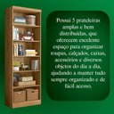 Ver imagem 6 de Livreiro Freijo Moderno 5 Prateleiras 5 Nichos MDF Amadeirado Qmovi