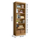 Ver imagem 5 de Livreiro Freijo Moderno 5 Prateleiras 5 Nichos MDF Amadeirado Qmovi