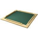 Ver imagem 1 de Suporte Tabuleiro para Jogos de Cartas e Dominó 66x66 cm Madeira Duratex Pinus Natural Feltro Verde