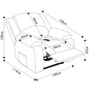 Ver imagem 4 de Poltrona do Papai Reclinável Pietra Controle Power Elétrico Fh9 Veludo Capuccino - Mpozenato